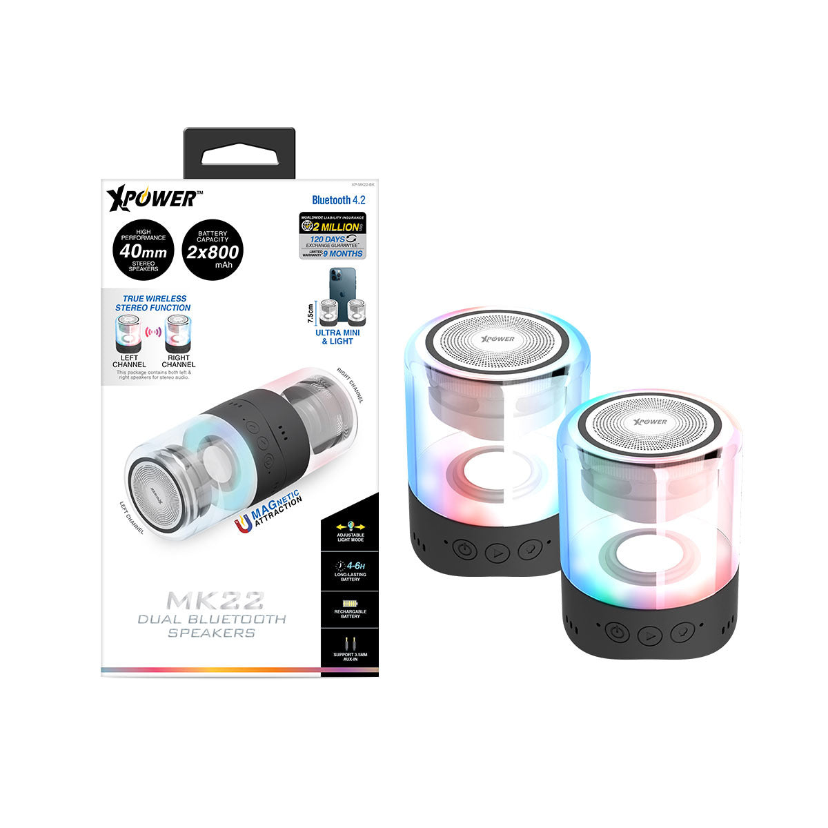 MK22 Dual Bluetooth Speakers