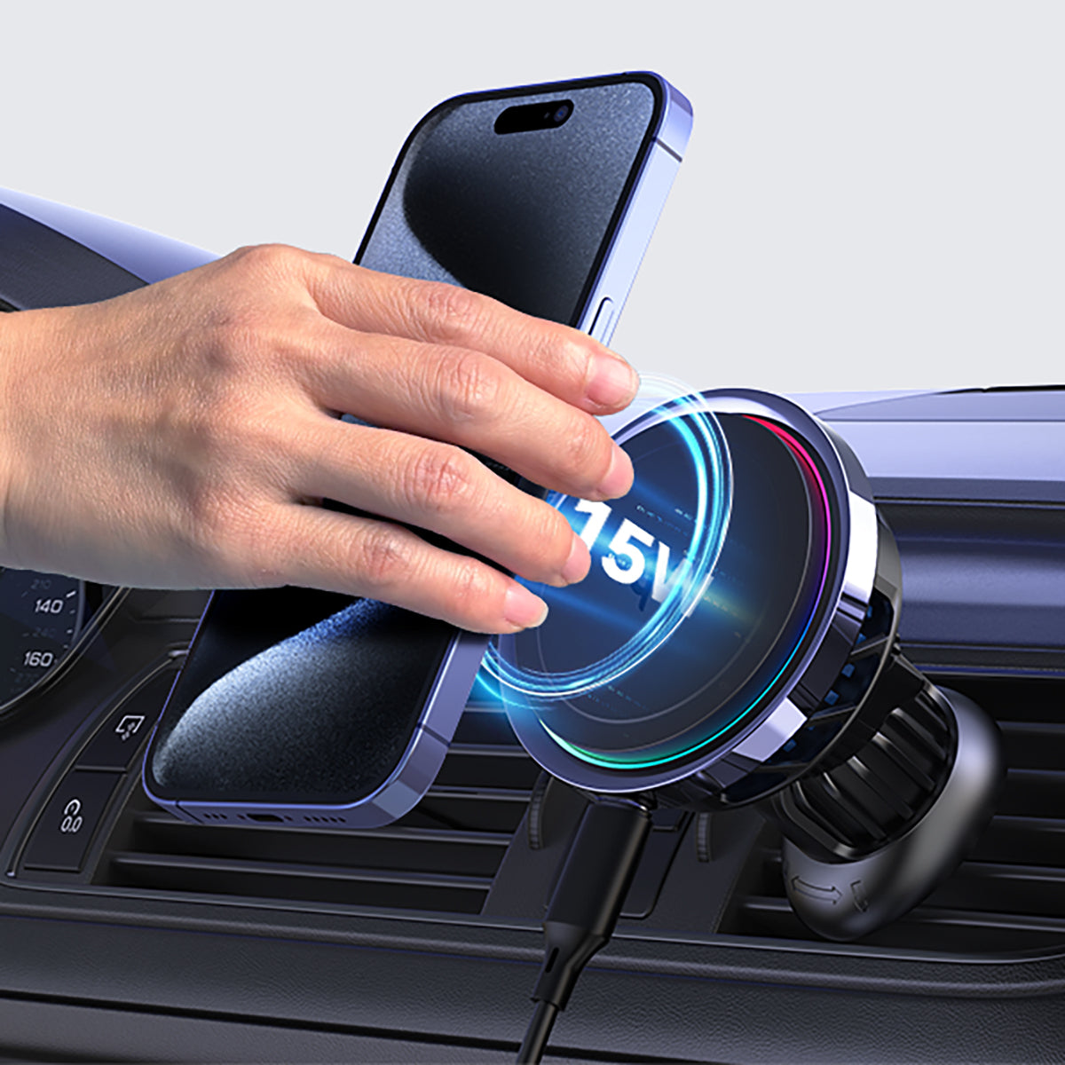 MAGINCAR Qi2 15W 半導體制冷MagCharge冰冷磁吸無線充電車支架