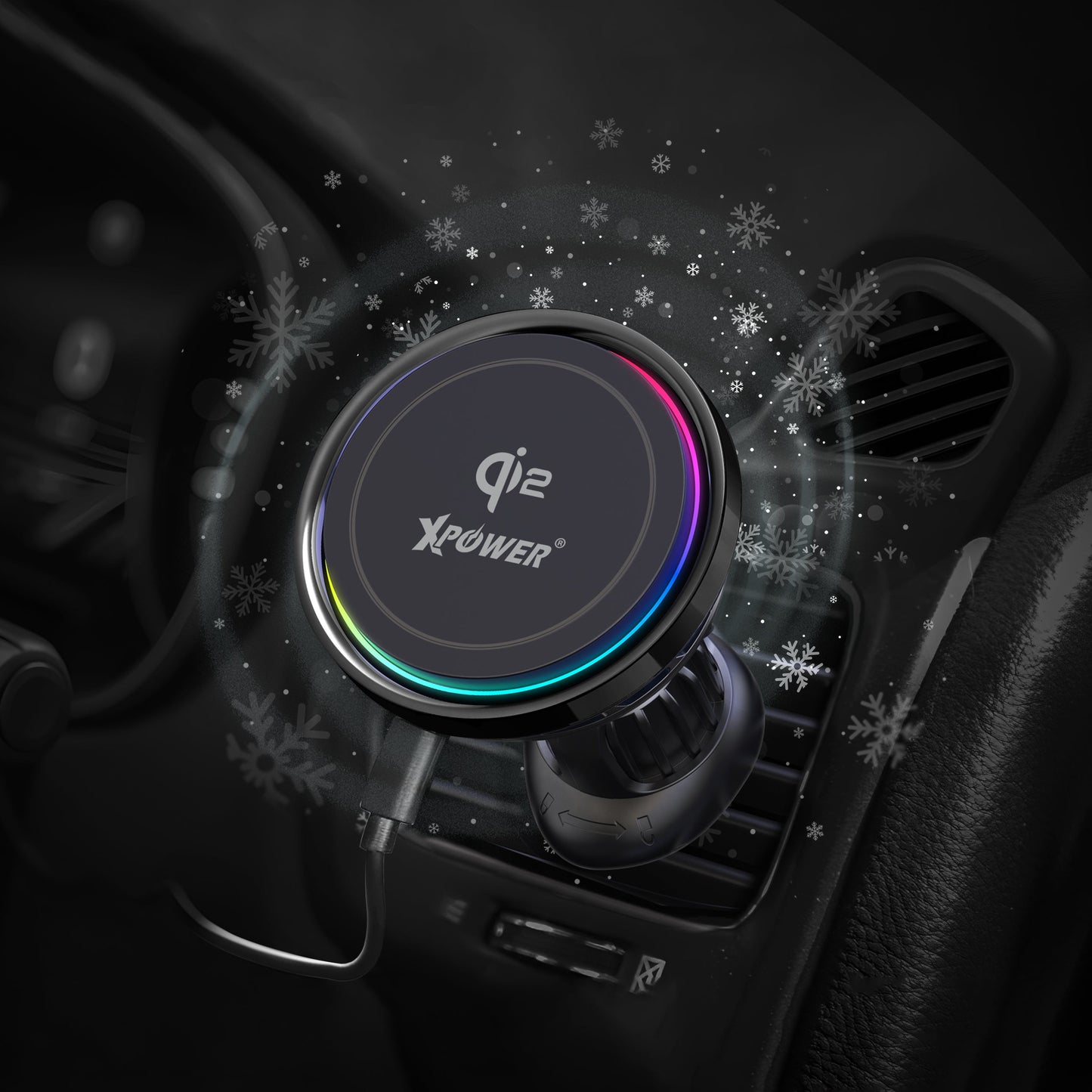 MAGINCAR Qi2 15W 半導體制冷MagCharge冰冷磁吸無線充電車支架