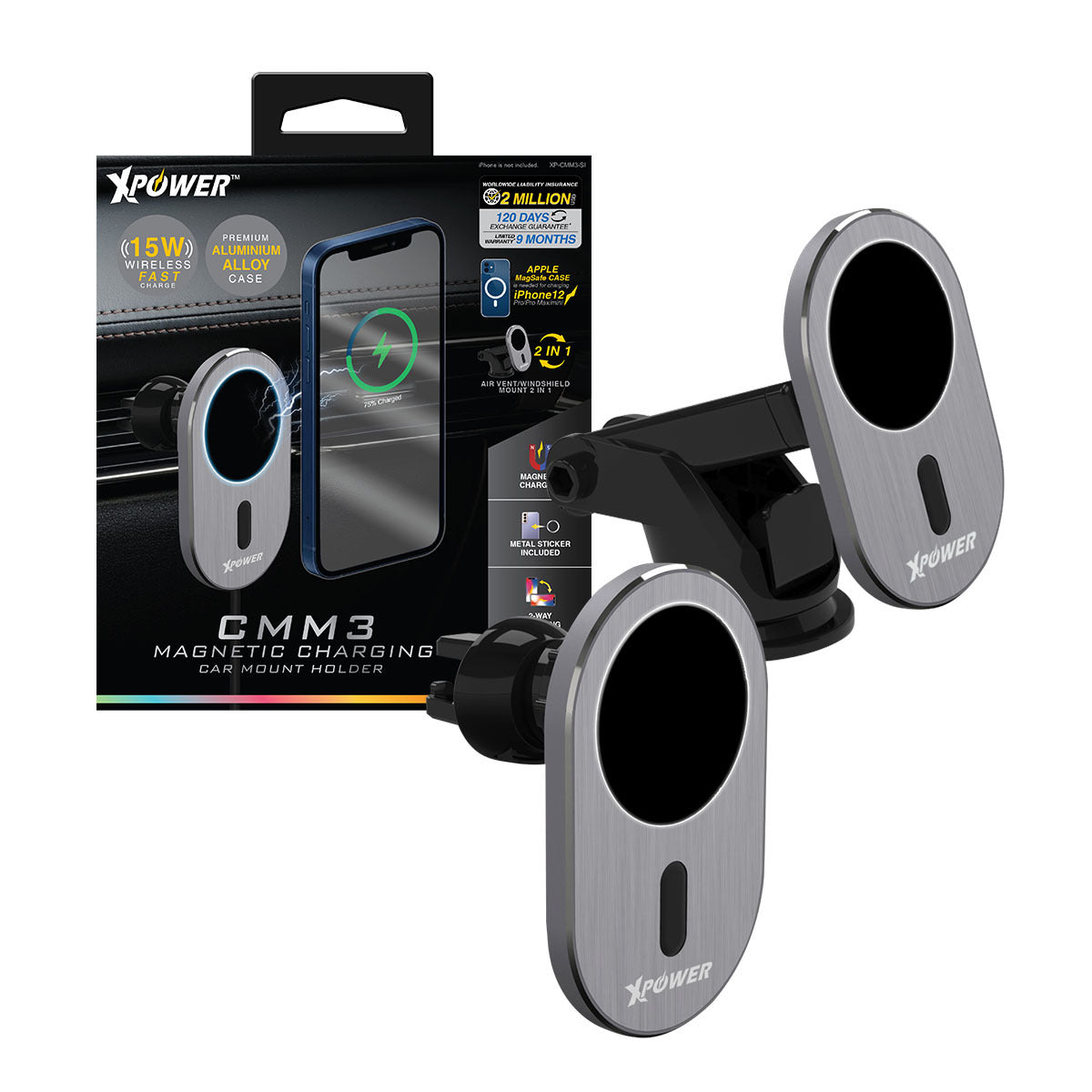 CMM3 Magnectic Charging Car Mount Holder
