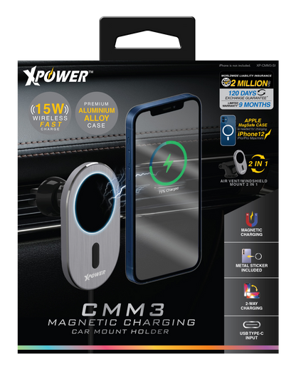 CMM3 Magnectic Charging Car Mount Holder