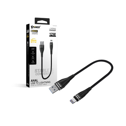ANAL 25cm鋁合金高速傳輸充電USB&gt;Lightning線