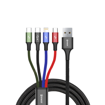 4CO 4合1鋁合金檔案傳輸快充線