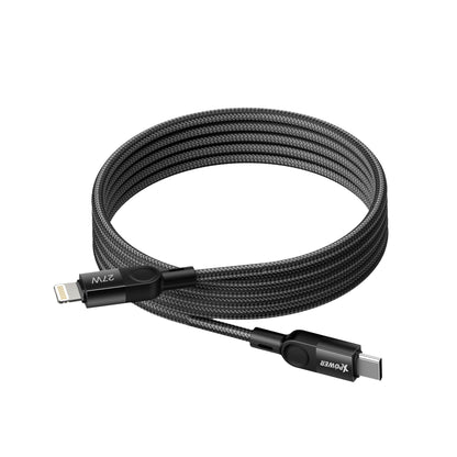 MCL27 1M磁吸收納鋁合金27W高速傳輸充電Type-C&gt;Lightning線