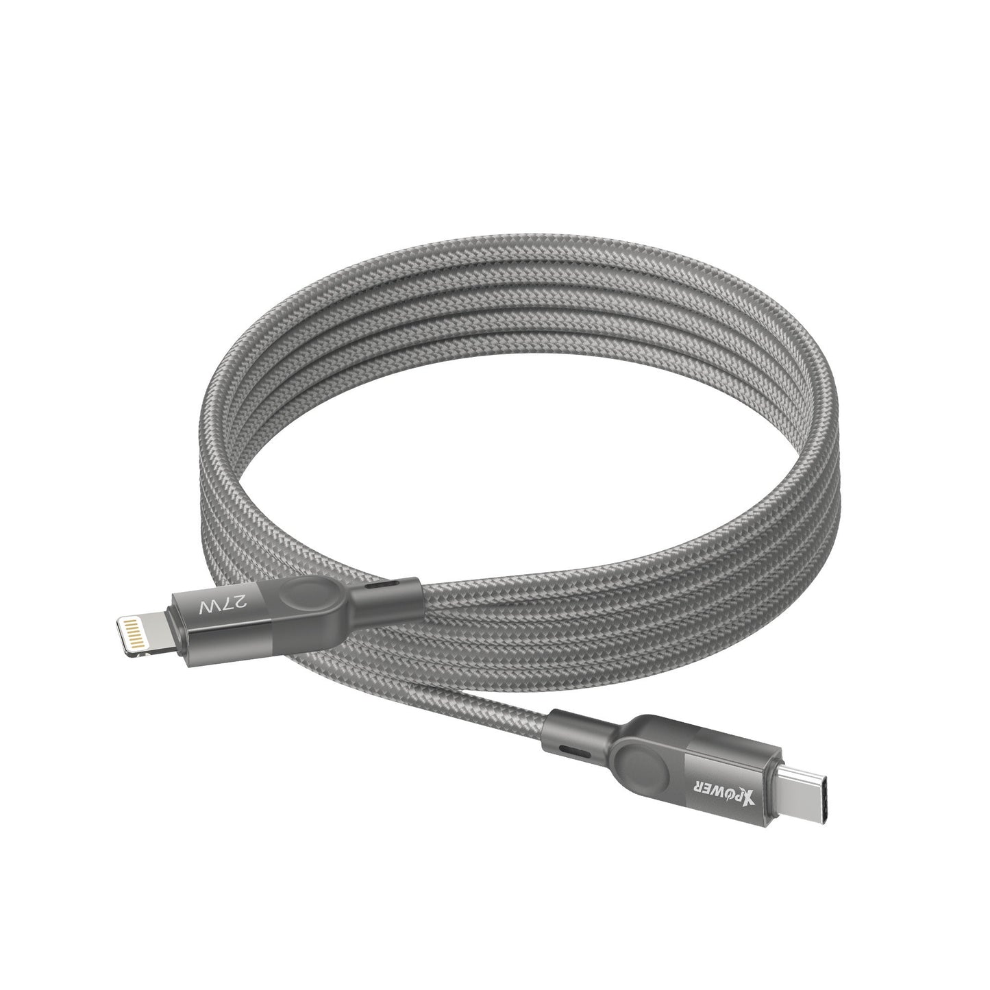 MCL27 1M磁吸收納鋁合金27W高速傳輸充電Type-C&gt;Lightning線