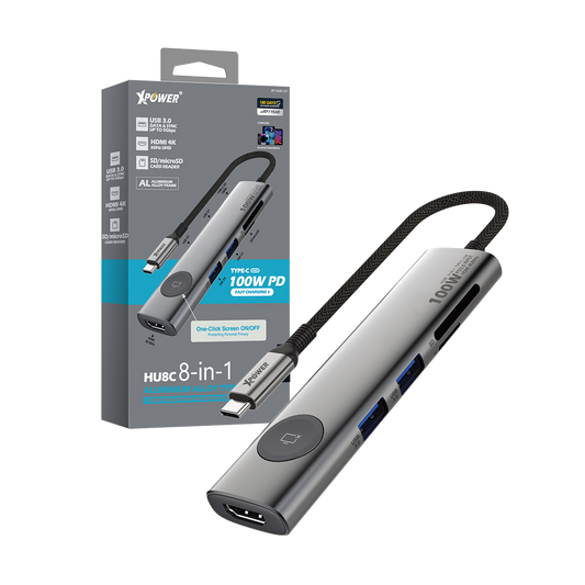 HU8C 8合1 100W PD Hub