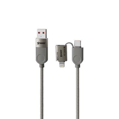 MF240 1.2M 磁吸收納 4合1鋅合金 240W高速傳輸充電線