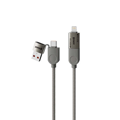 MF240 1.2M 磁吸收納 4合1鋅合金 240W高速傳輸充電線