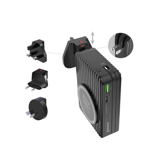 CPD15 3合1 15000mAh PD 65W MagSafe無線充+外置電+旅行充電轉插