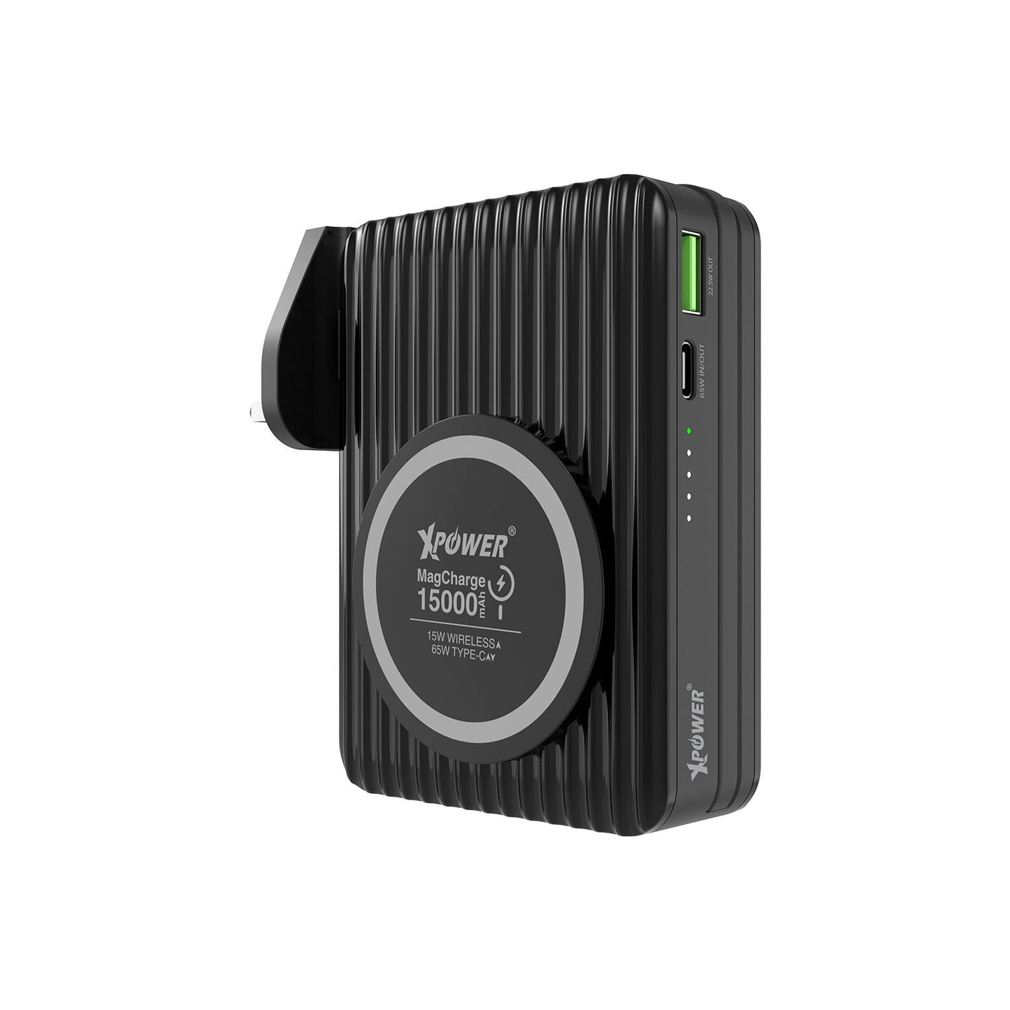 CPD15 3合1 15000mAh PD 65W MagSafe無線充+外置電+旅行充電轉插