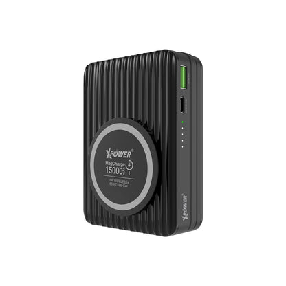 CPD15 3合1 15000mAh PD 65W MagSafe無線充+外置電+旅行充電轉插