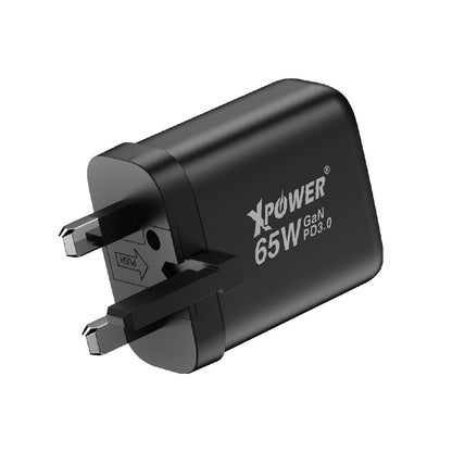 GW65C 65W可摺疊伸縮腳3輸出 PD3.0/PPS/QC 迷你快充插牆GaN充電器