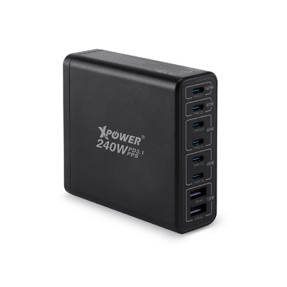 PC240GaN  240W 8輸出 PD3.1/PPS 桌上型GaN充電器