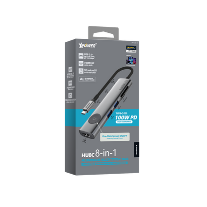 HU8C 8合1 100W PD Hub