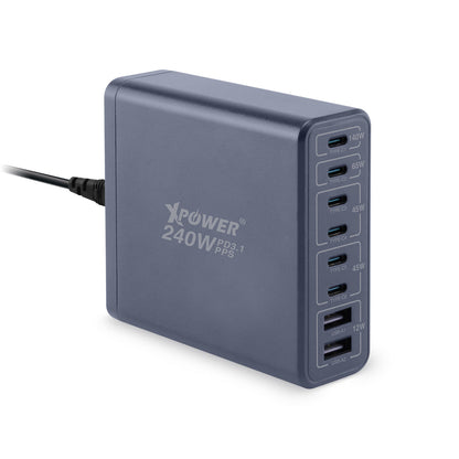 PC240GaN  240W 8輸出 PD3.1/PPS 桌上型GaN充電器