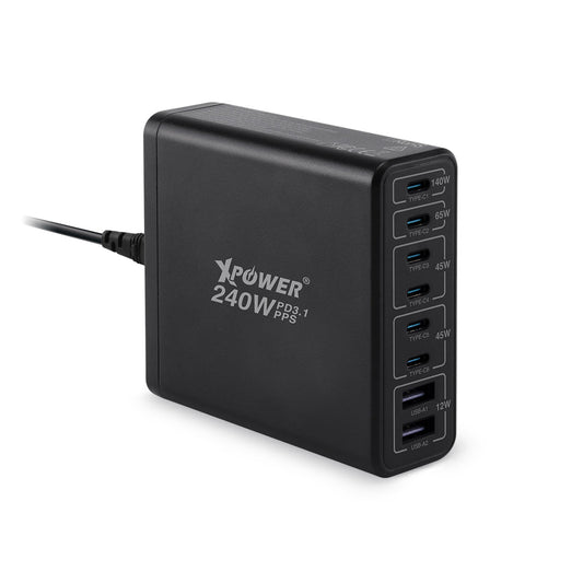 PC240GaN  240W 8輸出 PD3.1/PPS 桌上型GaN充電器