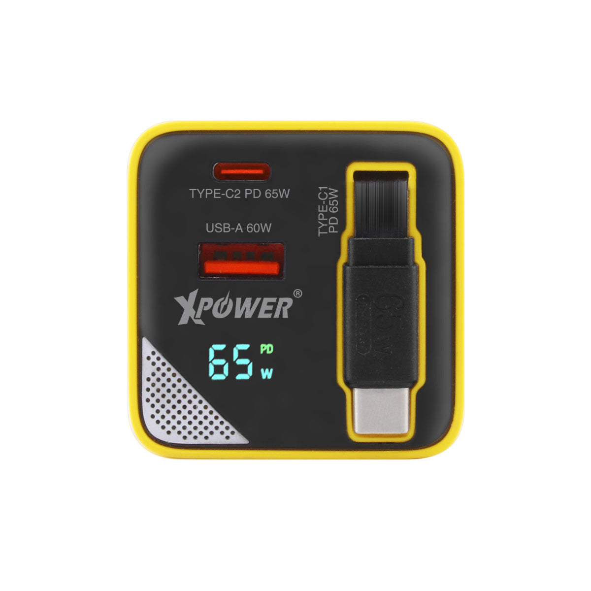 GX65B 3合1超迷你65W GaN PD座枱充電器