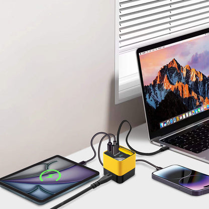 GX65B 3合1超迷你65W GaN PD座枱充電器