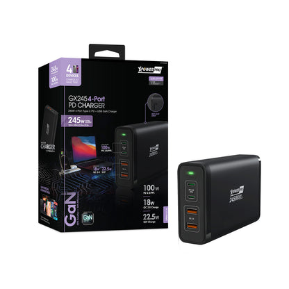 Pro GX245 245W PD GAN 4輸出智能充電器