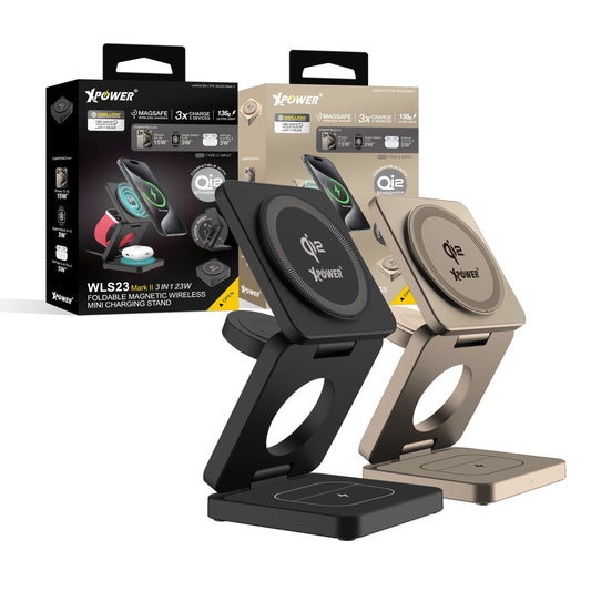 WLS23 Mark II  3合1 Qi2 23W MagSafe磁吸無線充電座