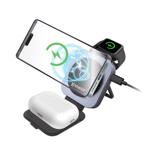 WLM11 全球最薄全港首款QI2 3合1 MagSafe 21W無線充電座