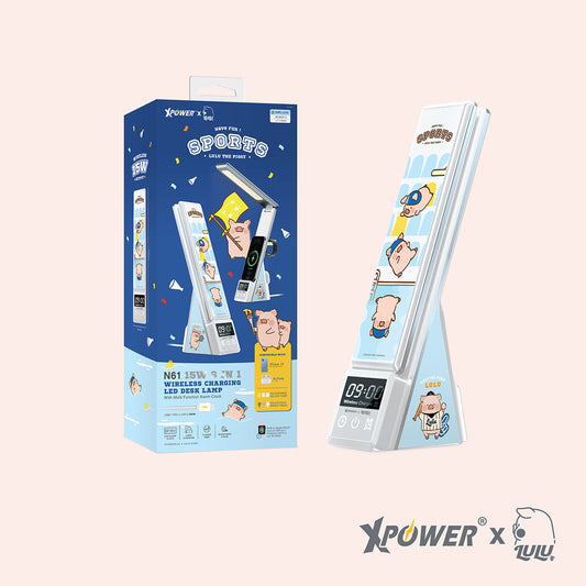 x 罐頭豬Lulu🐷 N61 6合1無線充電LED檯燈鬧鐘
