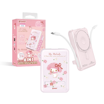 x My Melody M10C+ 6合1 10000mAh多功能迷你移動電源