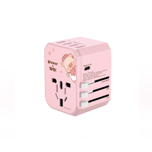 x 罐頭豬Lulu🐷 28W Type-C+USB 5-Port 旅行充電轉插