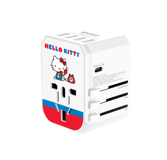 x Sanrio Hello Kitty 28W Type-C+USB旅行充電轉插