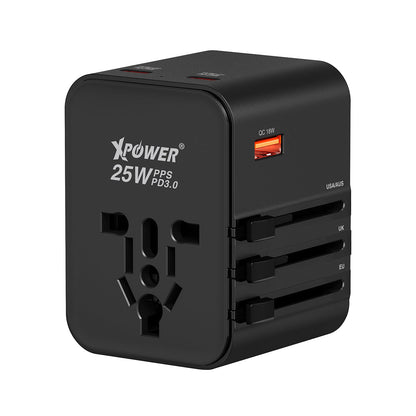 TA3B 25W 4輸出 PD 3.0/PPS旅行充電器